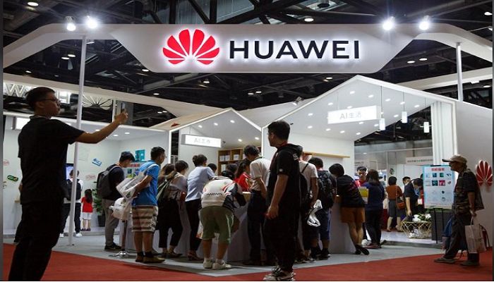 People look at products at the Huawei stall at the International Consumer Electronics Expo in Beijing, China August 2, 2019. REUTERS