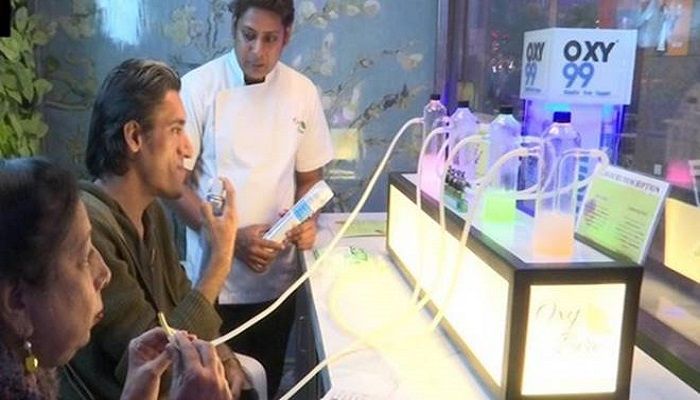 Located inside Select City Walk Mall, at Saket, New Delhi, Oxy Pure offers pure oxygen starting at Rs 299, as per media reports. (Image – ANI)