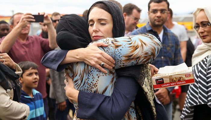 New Zealand Prime Minister Jacinda Ardern met with victims, and other members of the community, in Christchurch the day after the attack. Photo: BBC
