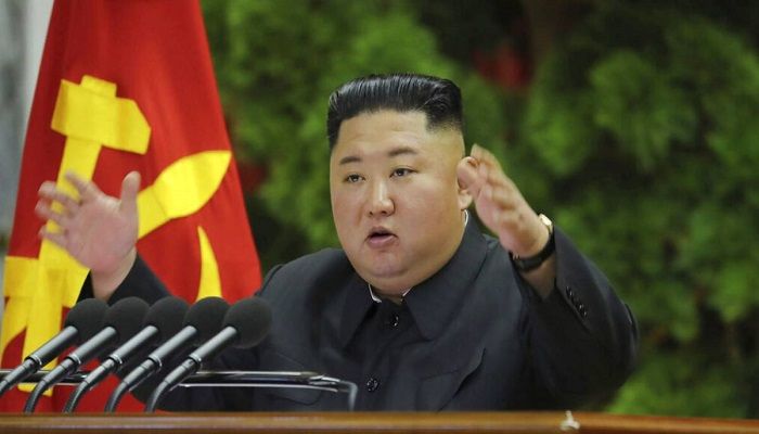 In this Saturday, Dec. 28, 2019, photo provided by the North Korean government, North Korean leader Kim Jong Un gestures while speaking during a Workers’ Party meeting in Pyongyang, North Korea. Photo: AP