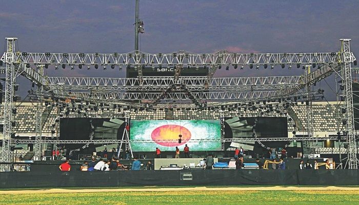 The stage is set for a spectacular opening to the Bangabandhu Bangladesh Premier League at the Sher-e-Bangla National Stadium in Mirpur today. PHOTO: Collected