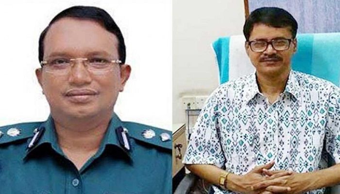 Suspended Deputy Inspector General (DIG) Mizanur Rahman (left) and suspended ACC Director Khandaker Enamul Basir (right). pHOTO: cOLLECTED