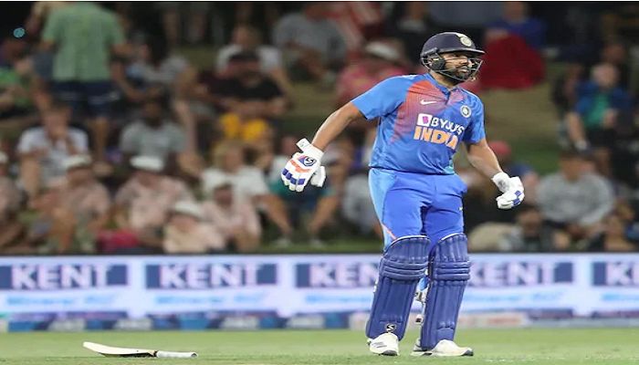Rohit Sharma sustained a calf injury in the fifth T20 International against NZ. Photo: Collected from AFP