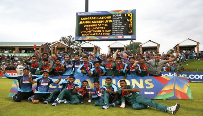 Bangladesh Lifts Maiden ICC U19 World Cup Trophy