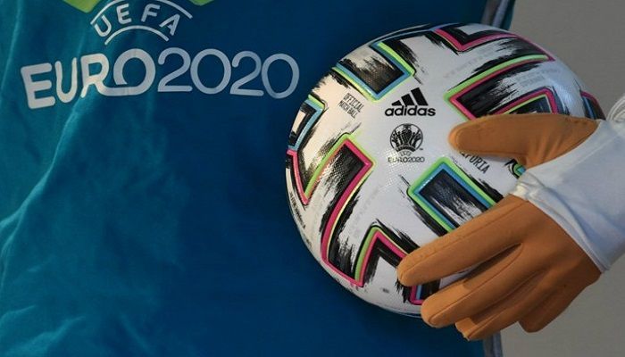 The official soccer ball Uniforia of the UEFA EURO 2020 is presented during a press conference in Munich, southern Germany, on March 3, 2020. File Photo: AFP