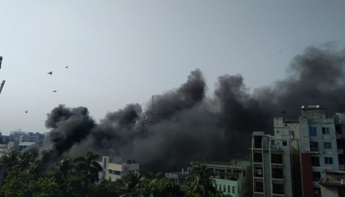 Plume of Smoke Erupts from Rampura Power House