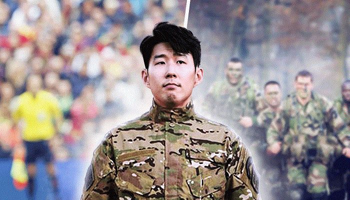 Representational image of Son Heung-min wearing military outfit. Photo: Collected