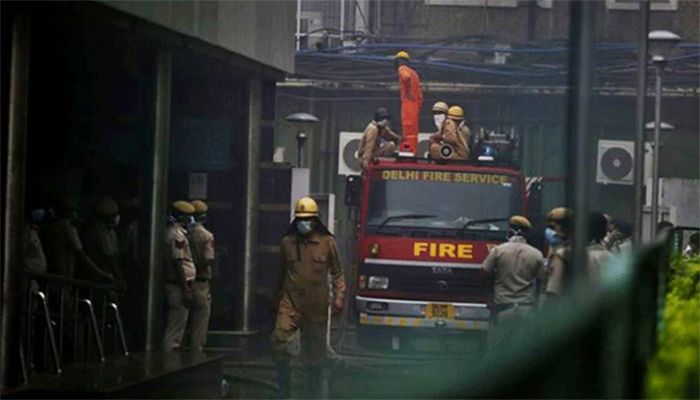 Fire at Indian Parliament Annex Building