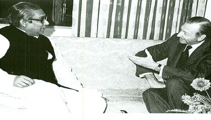 Sheikh Mujibur Rahman with UN Secretary General Kurt Waldheim in November 1972 || Photo: BBC Bangla 