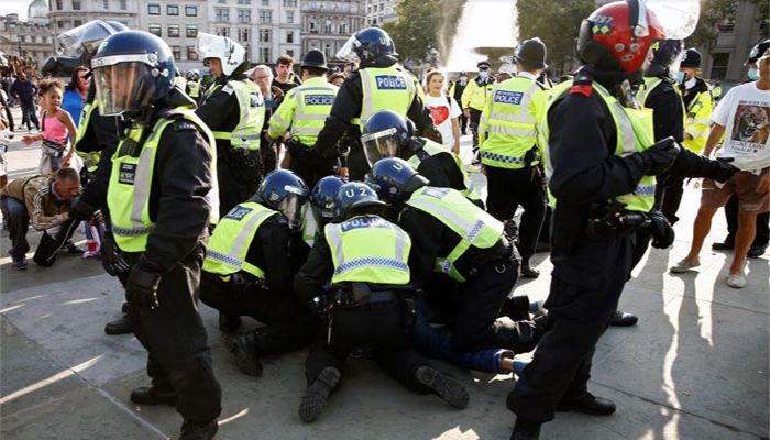 Police Clash with Protesters at Anti-Lockdown Demonstration in London