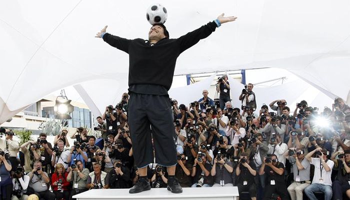 Football legend at the screening of the documentary ‘Maradona by Kusturica’ about Maradona at the 61st Cannes Film Festival. Photo: Reuters