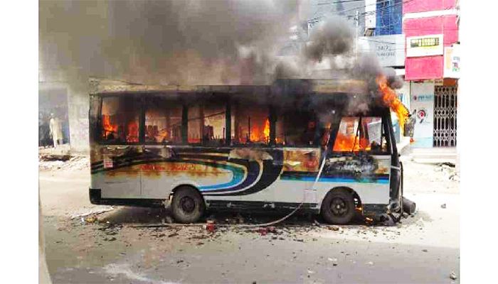 Arson Attacks on Buses: 3 Held in City