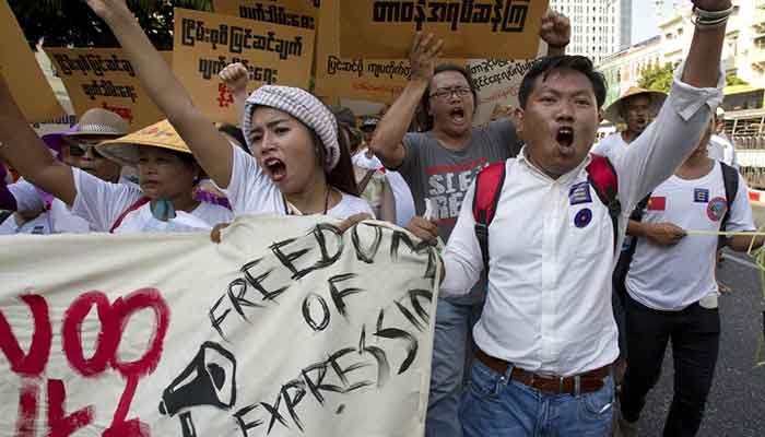 Rights Body Call Myanmar for the Release of Peaceful Protesters  