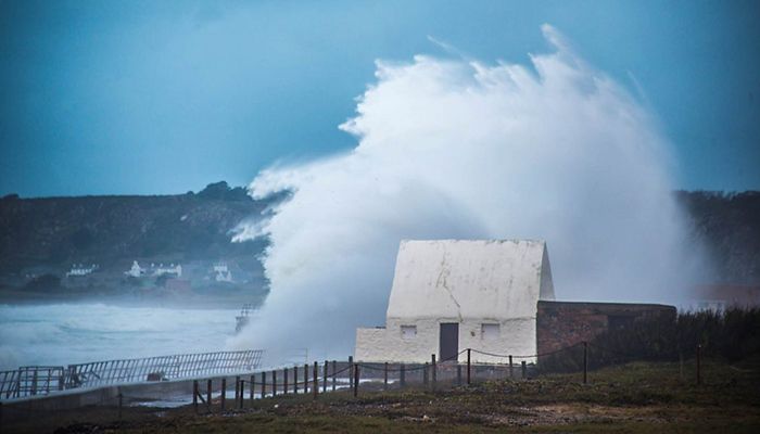 A large wave crashes against Le Don Hilton – known as the ‘white house’ - at St Ouen's Bay, Jersey. The photo was taken by Weather Watcher Spike who says the location often provides great opportunities for a dramatic picture. “Depending on the wind direction you often get drenched by the salty sea spray but it is always worth it.”