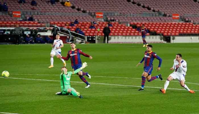 Messi Watches As Barcelona Held by Eibar   