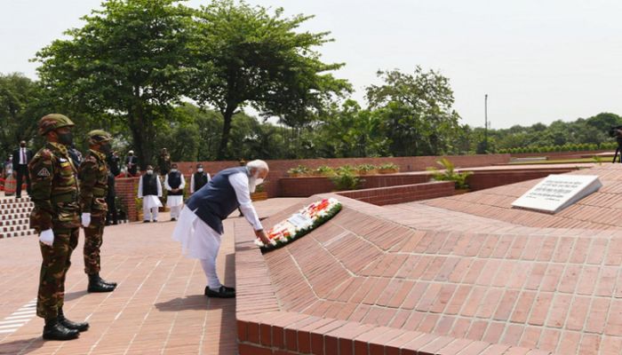 Indian PM Pays Tribute to Liberation War Heroes