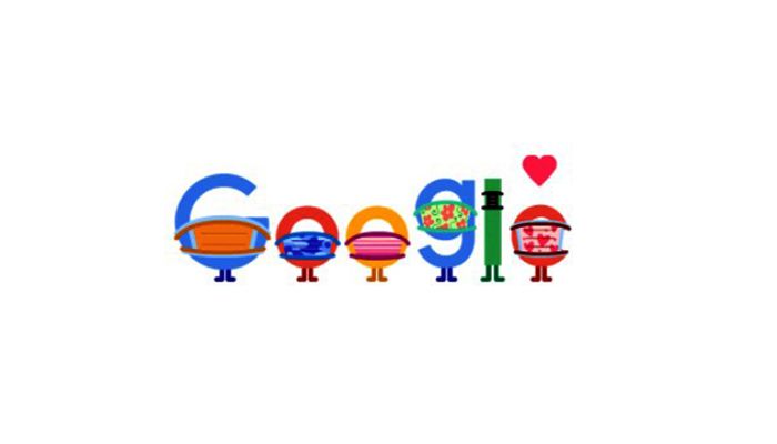 Google Letters Social Distance, Wear Face Masks in New Quirky Doodle