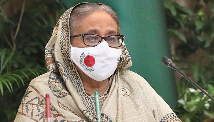 ECNEC Chairperson and Prime Minister Sheikh Hasina presided over the meeting virtually from her official Ganobhaban residence. || Photo: Collected 