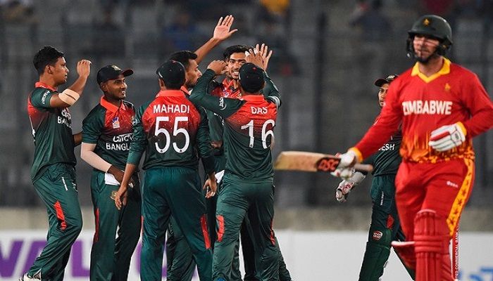 Bangladesh plays with Zimbabwe in the second ODI at Harare Sports Club. (Photo: Collected)