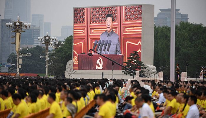President Xi Jinping hailed China's "irreversible" course from a humiliated colony to great power. || Photo: Collected 