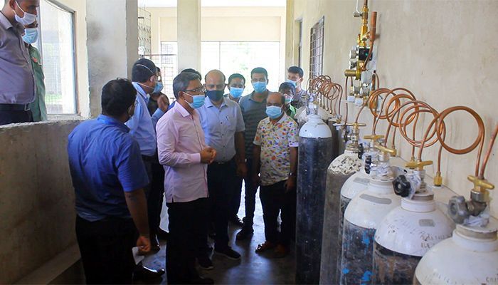 Pabna General Hospital has installed a mini central oxygen supply. || Photo: Collected 