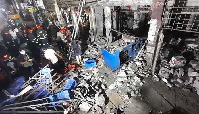 The image of the horrific blast in Moghbazar || Photo: Collected 
