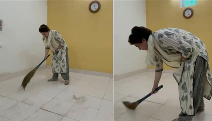 Priyanka Gandhi Sweeps Room Where Cops Detained Her