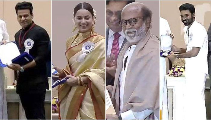 Kangana, Manoj Bajpayee, Dhanush Receive Top Honours, Rajinikanth Gets Dadasaheb Phalke Award || Photo: Collected 