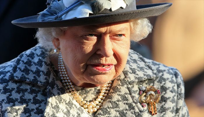 In this photo taken on January 19, 2020 Britain's Queen Elizabeth II leaves after attending a church service at St Mary the Virgin Church in Hillington, Norfolk, eastern England. || AFP Photo: Collected  