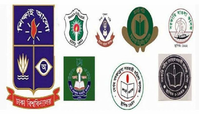  Dhaka University (DU) affiliated seven colleges' logos || Photo: Collected 