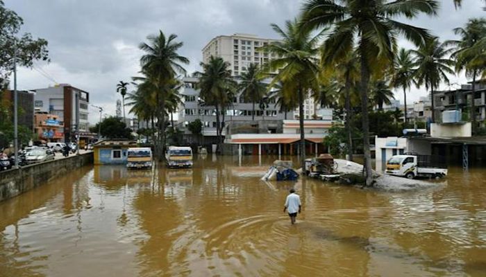 Flooding in India's Bangalore after Heavy Rains  