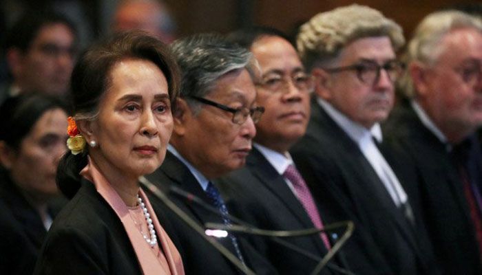 Myanmar's leader Aung San Suu Kyi attends a hearing in a case filed by Gambia against Myanmar alleging genocide against the minority Muslim Rohingya population, at the International Court of Justice (ICJ) in The Hague, Netherlands December 10, 2019. || Photo: Reuters
