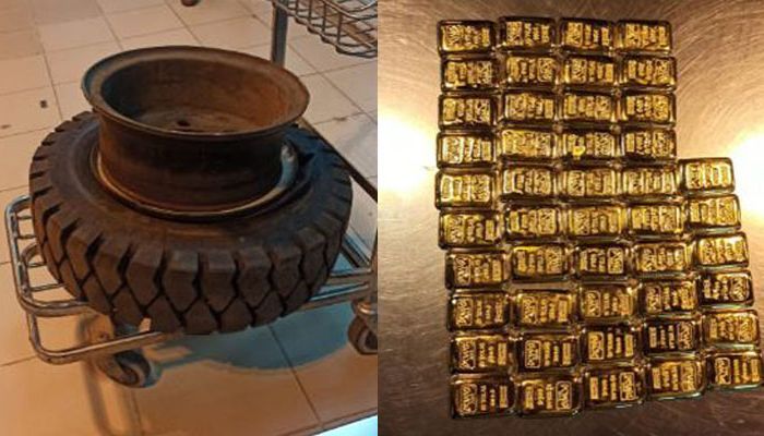 Gold Bars Recovered from Vehicle's Wheel