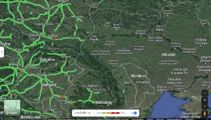Google Temporarily Disables Google Maps Live Traffic Data in Ukraine       