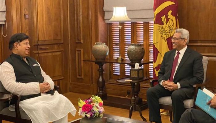 Foreign Minister Dr. A K Abdul Momen paid a courtesy call on Sri Lankan president Gotabaya Rajapaksa at the Presidential Palace in Colombo || Photo: Collected 
