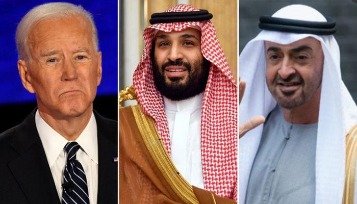 US President Joe Biden, Saudi Crown Prince Mohammed bin Salman and the UAE's Sheikh Mohammed bin Zayed al Nahyan. || Picture: Collected