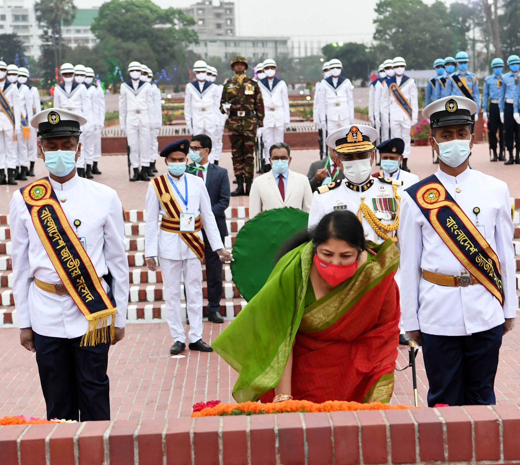 Jatiya Sangsad Speaker Dr Shirin Sharmin Chaudhury paid rich tributes to the Liberation War martyrs by placing wreaths at the National Memorial.