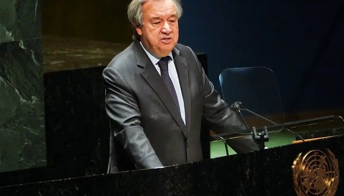 United Nations Secretary-General Antonio Guterres speaks during the 11th emergency special session of the 193-member UN General Assembly on Russia’s invasion of Ukraine, at the United Nations Headquarters in Manhattan, New York City, New York, US on February 28, 2022. || Photo: Reuters