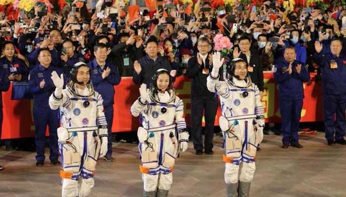 The three Chinese astronauts || Photo: AFP