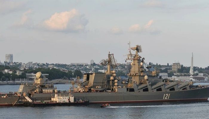 The Moskva, the Russian navy's Black Sea flagship, has been "seriously damaged" by an ammunition explosion, state media said || Photo: AFP