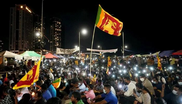 Sri Lanka's economic crisis has led to clashes at nationwide demonstrations calling on President Gotabaya Rajapaksa to step down. || AFP Photo