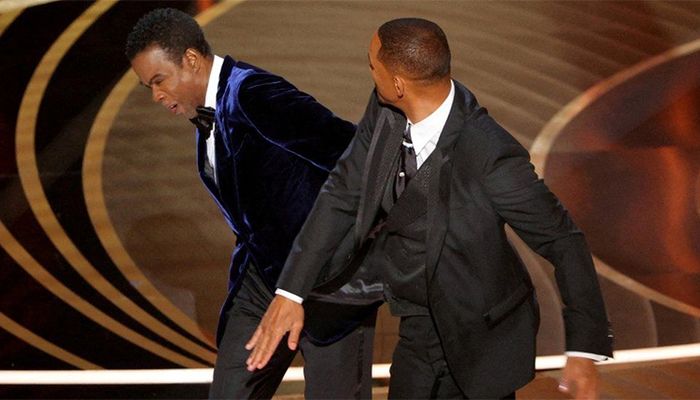 Will Smith (R) hit Chris Rock on stage during the Oscars ceremony, after Rock made a joke about Smith's wife || Photo: Collected 