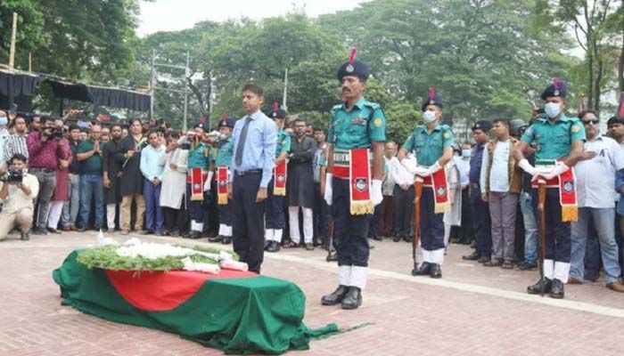  Abdul Gaffar Chowdhury was given a guard of honour|| Photo: Collected