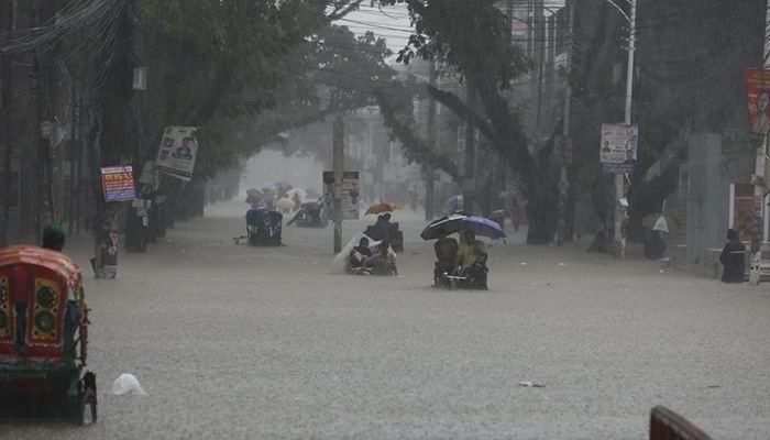 Rains in Sylhet have further aggravated the flood situation || Photo: Star Mail
