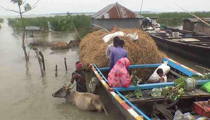 The flood situation in Kurigram || Photo: UNB