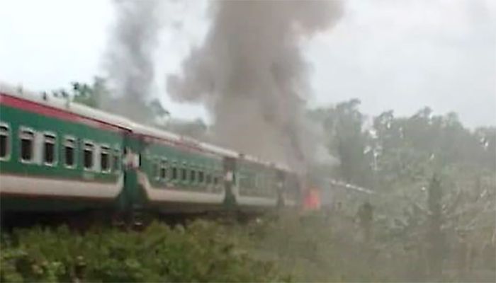Fire Engulfs Carriages on Parabat Express Train, Dhaka-Sylhet Route Cut Off