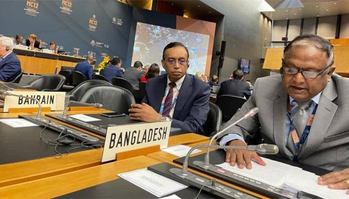 Tipu Munshi at the WTO's 12th Ministerial Conference in Geneva, Switzerland || Photo: Collected