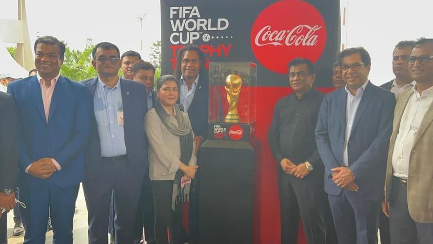 BFF President Kazi Salauddin received the trophy from them in Bangladesh. He was accompanied by BFF executive member and FIFA council member Mahfuza Akter Kiran and many others.