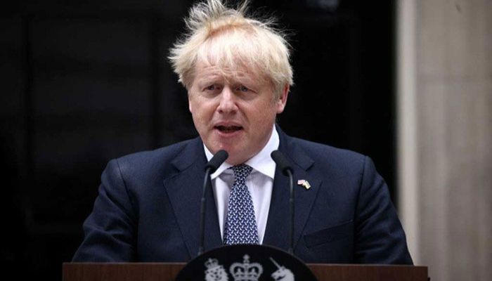 British Prime Minister Boris Johnson makes a statement at Downing Street in London, Britain, Jul 7, 2022. || Photo: REUTERS