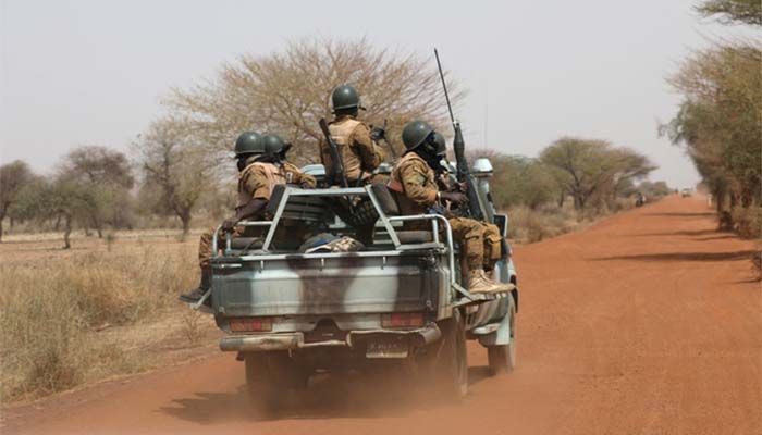 Soldiers from Burkina Faso patrol on the road of Gorgadji in the Sahel area, Burkina Faso Mar 3, 2019 || Photo: Reuters 